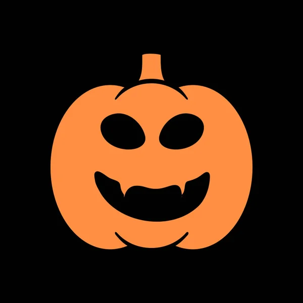 Halloween Kürbis Emoticon Icon Vektor Illustration Jack Lantern Grafiksymbol Apps — Stockvektor