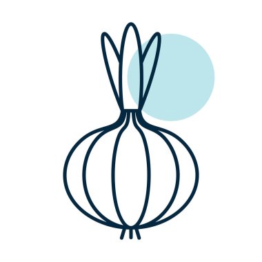 Soğan izole tasarım vektör simgesi. Sebze işareti. Gıda ve içecek web sitesi için grafik sembolü, uygulama tasarımı, mobil uygulamalar ve yazdırma ortamı, logo, UI