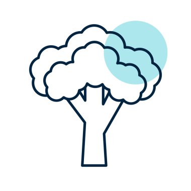 Brokoli izole tasarım vektör simgesi. Sebze işareti. Gıda ve içecek web sitesi için grafik sembolü, uygulama tasarımı, mobil uygulamalar ve yazdırma ortamı, logo, UI