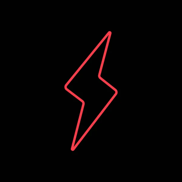 Blitzisoliertes Vektorsymbol Auf Schwarzem Hintergrund Meteorologisches Zeichen Grafiksymbol Für Reise — Stockvektor