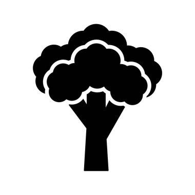 Brokoli izole tasarım vektörü sembolü. Sebze işareti. Gıda ve içecek web sitesi için grafik sembolü, uygulama tasarımı, mobil uygulamalar ve yazdırma ortamı, logo, UI