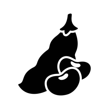 Fransız fasulye izole tasarım vektör simgesi. Sebze işareti. Gıda ve içecek web sitesi için grafik sembolü, uygulama tasarımı, mobil uygulamalar ve yazdırma ortamı, logo, UI