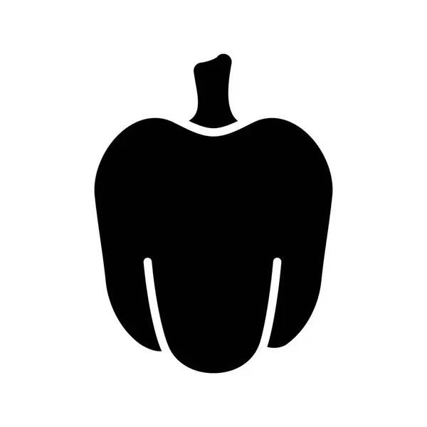 Bell Pepper Паприка Изолированная Иконка Векторного Знака Дизайна Овощной Знак — стоковый вектор