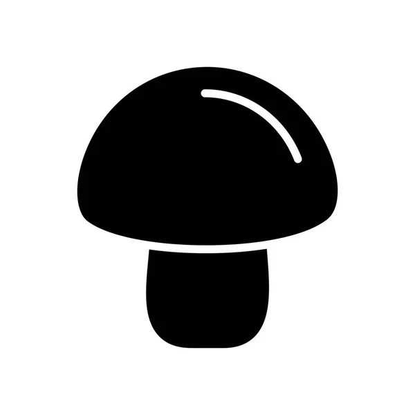 Champignon Geïsoleerde Vector Glyph Icoon Plantaardig Bord Grafisch Symbool Voor — Stockvector