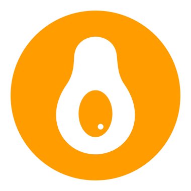 Avokado tropikal meyve vektörü sembolü. Gıda ve içecek web sitesi için grafik sembolü, uygulama tasarımı, mobil uygulamalar ve yazdırma ortamı, logo, UI