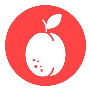 Kayısı vektör kabartma simgesi. Gıda ve içecek web sitesi için grafik sembolü, uygulama tasarımı, mobil uygulamalar ve yazdırma ortamı, logo, UI