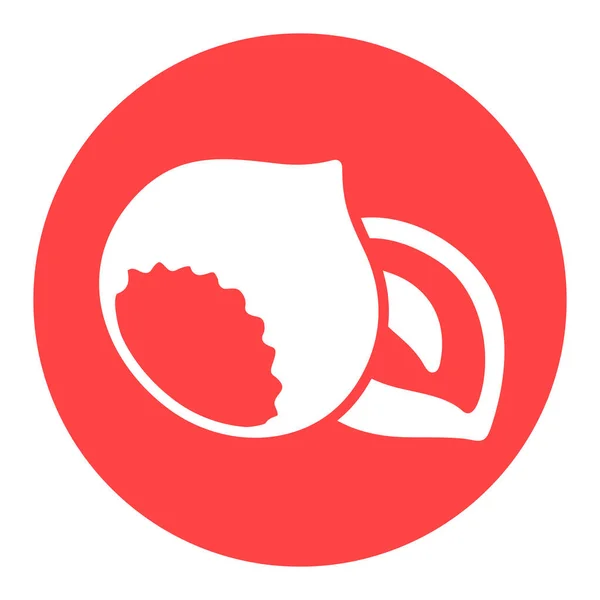 Hazelnut向量字形图标 食品和饮料网站 应用程序设计 移动应用程序和印刷媒体 用户界面的图形符号 — 图库矢量图片