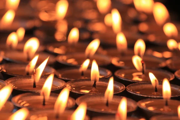 Buddhist oil lamps — Stock Photo, Image