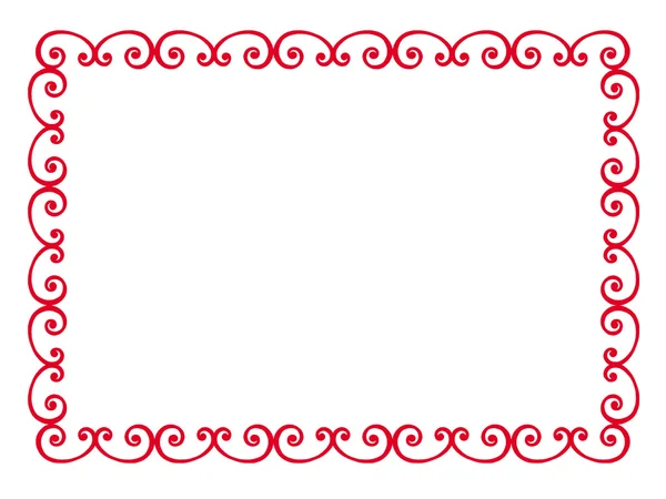 赤い曲線ジオメトリの美しいフレーム ストックフォト