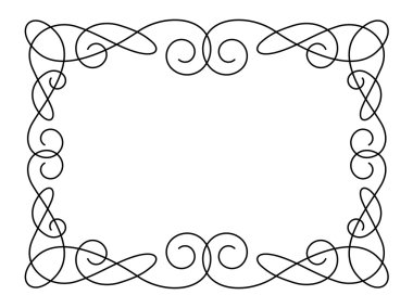 Kaligrafi dekoratif dekoratif çerçeve