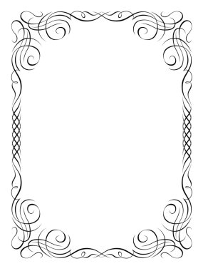 Kaligrafi dekoratif dekoratif çerçeve