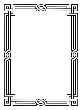 Roma tarzı siyah süs dekoratif çerçeve