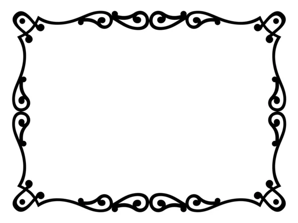 Marco decorativo ornamental negro de estilo romano — Vector de stock