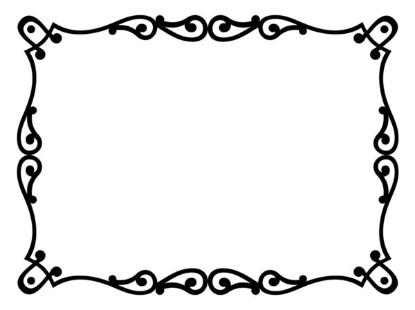 Roman style black ornamental decorative frame