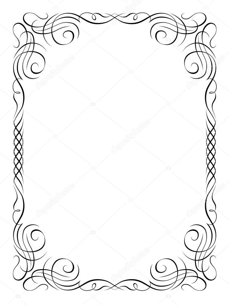 Calligraphy ornamental decorative frame