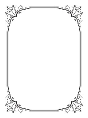 Kaligrafi hattatlık kıvırcık Barok çerçeve siyah