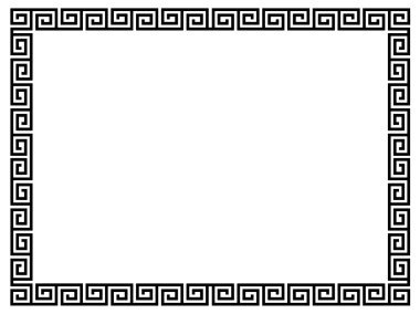 Yunan tarzı siyah süs dekoratif çerçeve