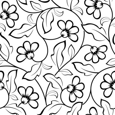 Soyut çiçekler pürüzsüz desen