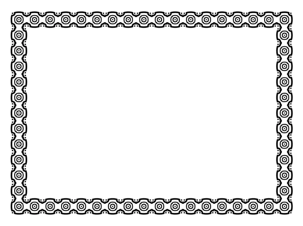 Marco decorativo ornamental negro simple — Archivo Imágenes Vectoriales