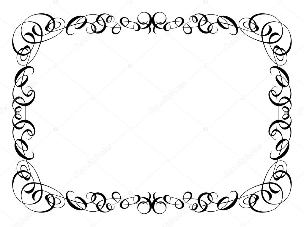 Calligraphy ornamental decorative frame