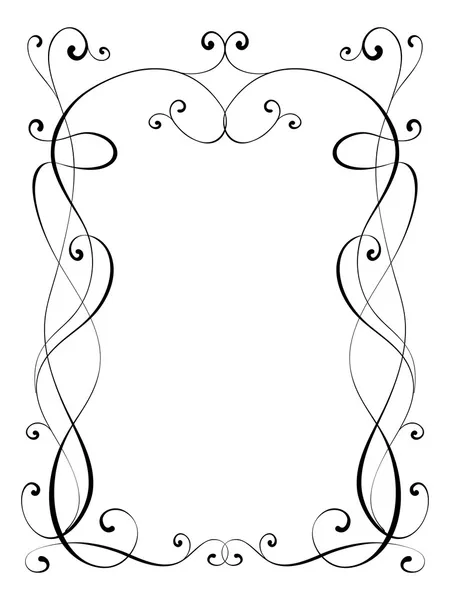 Caligrafía marco decorativo ornamental — Vector de stock