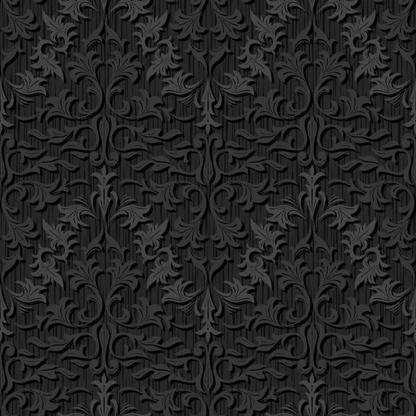 Seamless black silk wallpaper pattern — Stock Vector