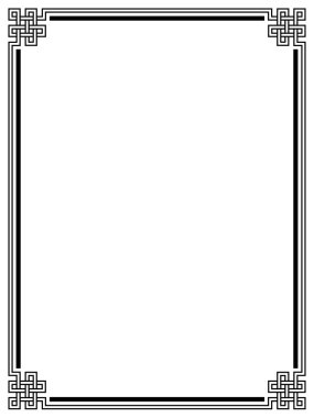 Roma tarzı siyah süs dekoratif çerçeve