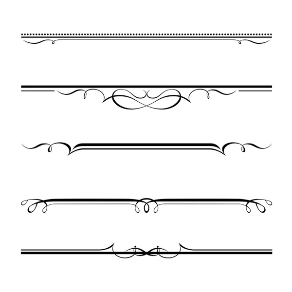 Éléments décoratifs, règles de bordure et de page — Image vectorielle