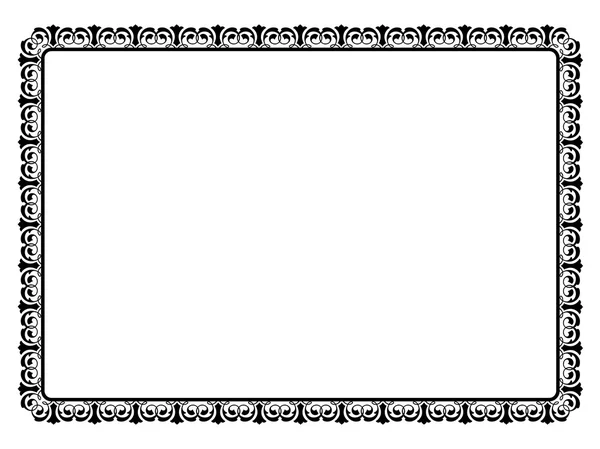 Simple black ornamental decorative frame — Stock Vector