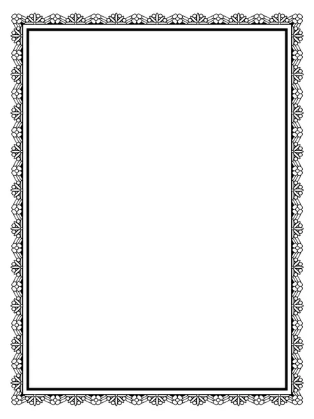 Simple black ornamental decorative frame — Stock Vector