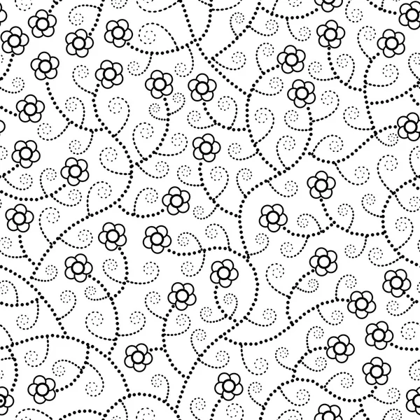 Flores abstractas patrón sin costura — Vector de stock