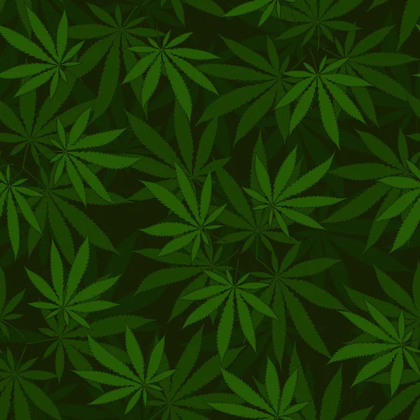 Patrón sin costura de cannabis — Vector de stock