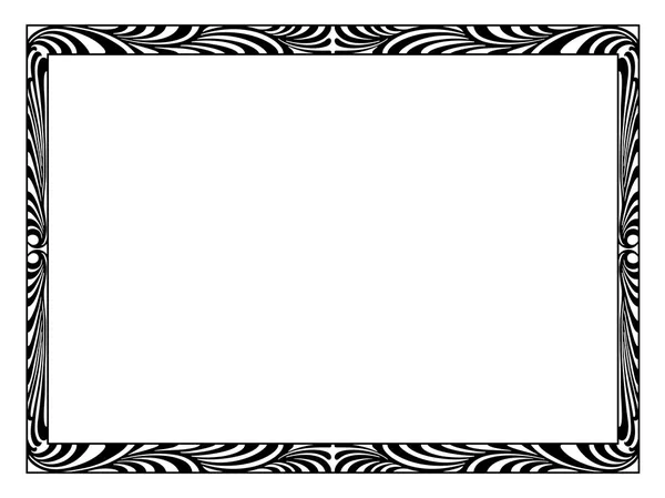 艺术装饰黑色装饰装饰框架 — 图库矢量图片
