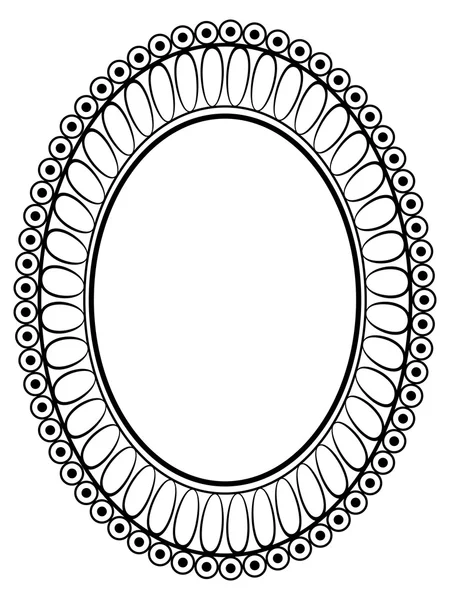 Moldura decorativa ornamental oval — Vetor de Stock