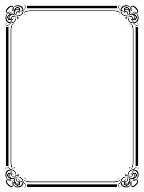 Kaligrafi dekoratif dekoratif çerçeve