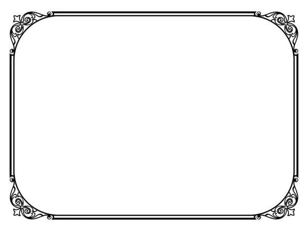 Einfacher schwarzer Zierrahmen — Stockvektor