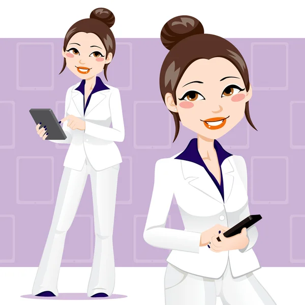 Mujer de negocios asiática — Vector de stock
