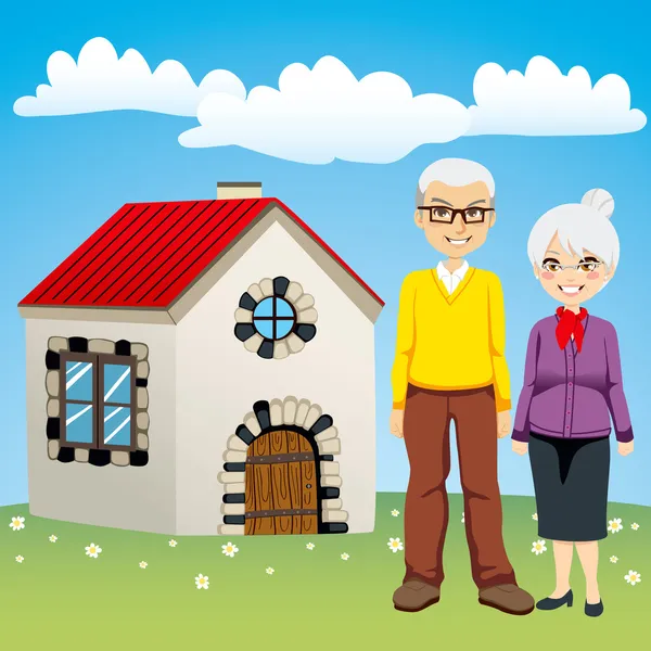 Σπίτι γλυκιά συνταξιοδότηση — Διανυσματικό Αρχείο