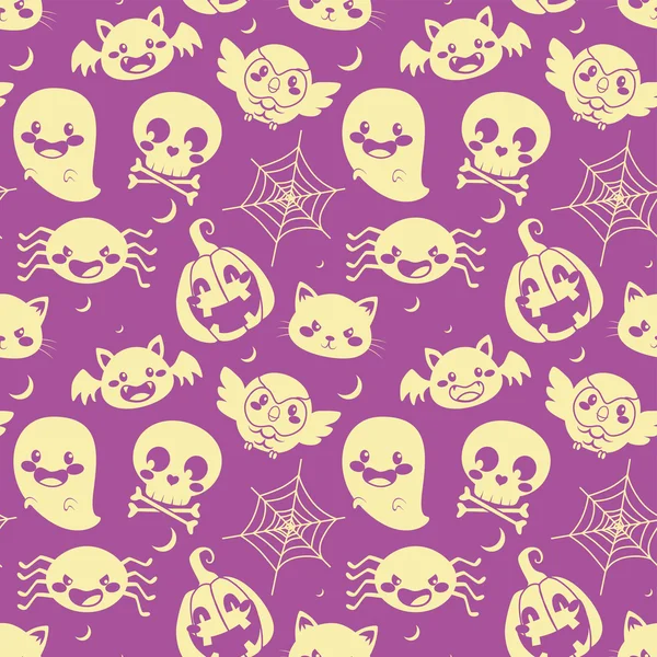 Halloween paarse patroon — Stockvector