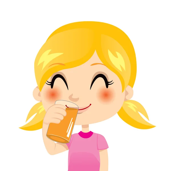 Blondhaired girl with orange juice Stock Vector Image by ©Bewitchment 23815415