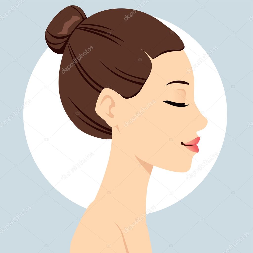 Hair Bun Hairstyle — Stock Vector © Kakigori 13472306