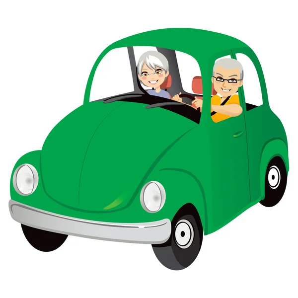 Vieux couple de voiture — Image vectorielle