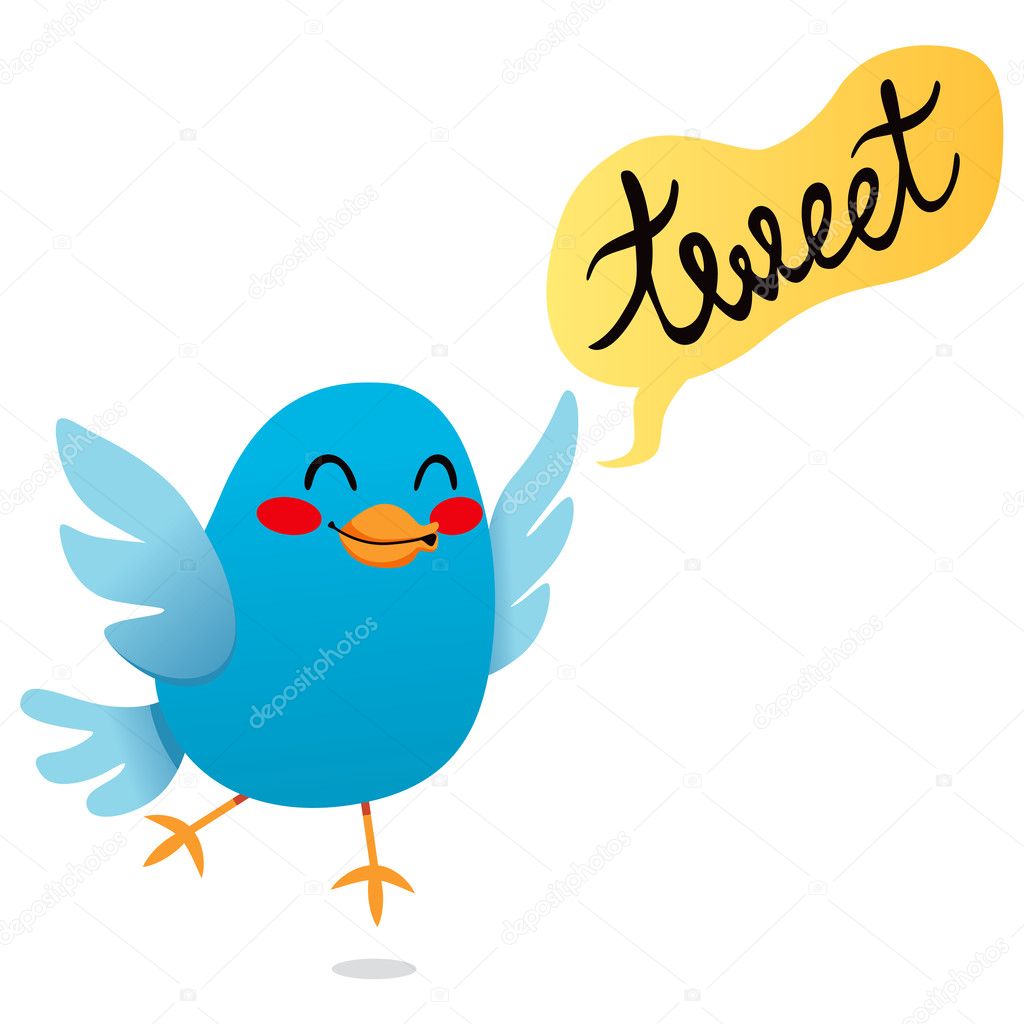 Tweet De Loiseau Bleu Image Vectorielle Kakigori 13514481