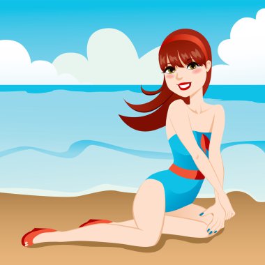 Beach Shore Pinup vector