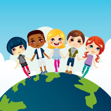 Happy Multi-ethnic Children clipart