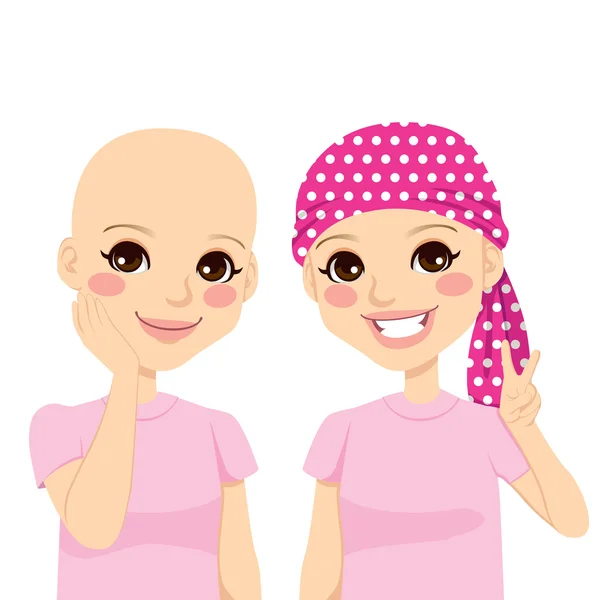 Young Girl With Cancer Vector Graphics