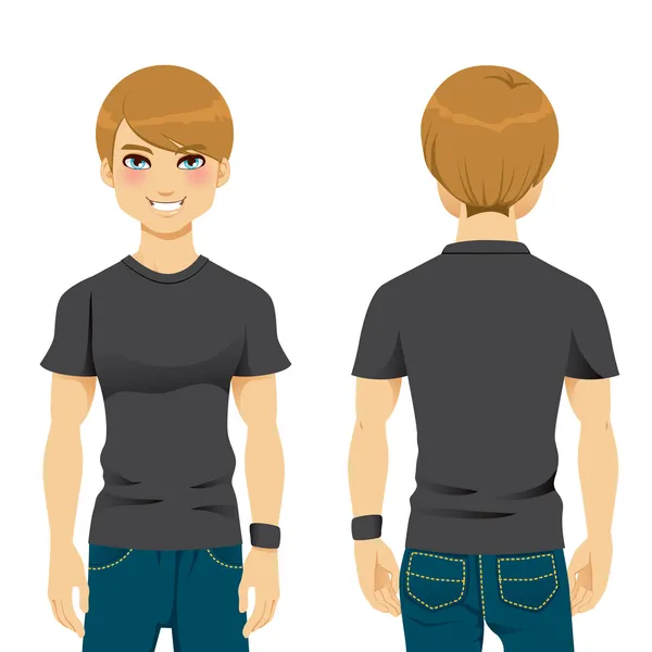 Рукотворная мужская футболка — стоковый вектор