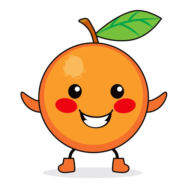 Caricature aux fruits orange — Image vectorielle