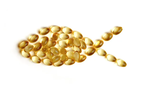 Omega 3 kapsułki oleju rybnego — Zdjęcie stockowe