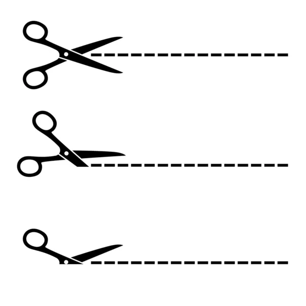 Scissors cut lines — Stock Photo, Image